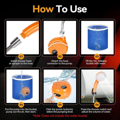 Portable Electric Instant Water Heater Shower Head