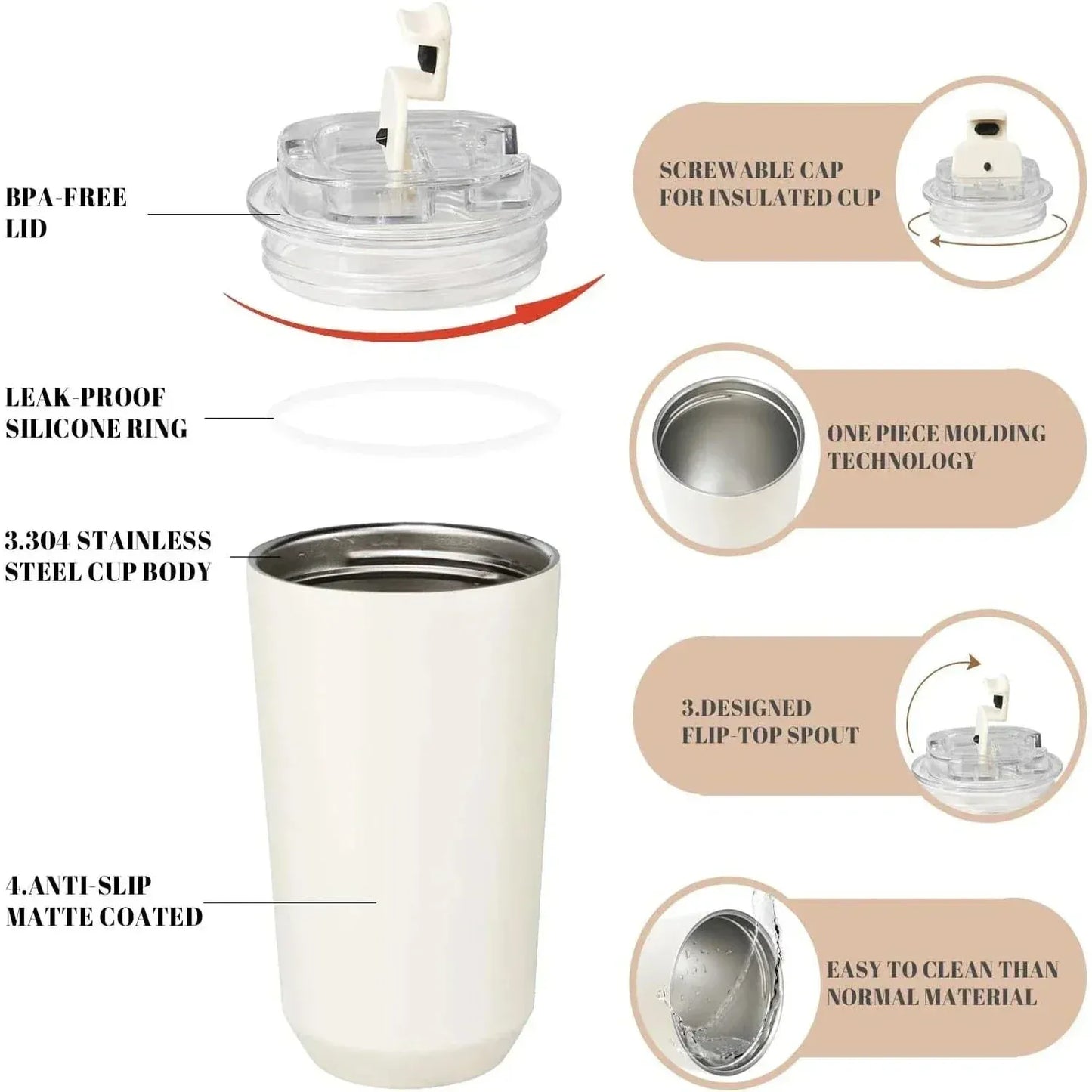 SMEG - Stainless Steel Vacuum Insulated Tumbler Mug